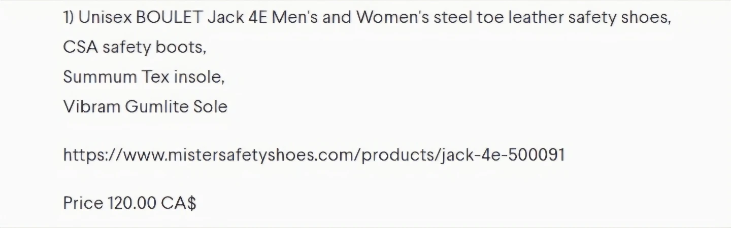 🥕BOULET Jack 4E Unisex Steel Toe Safety Shoes - photo 3