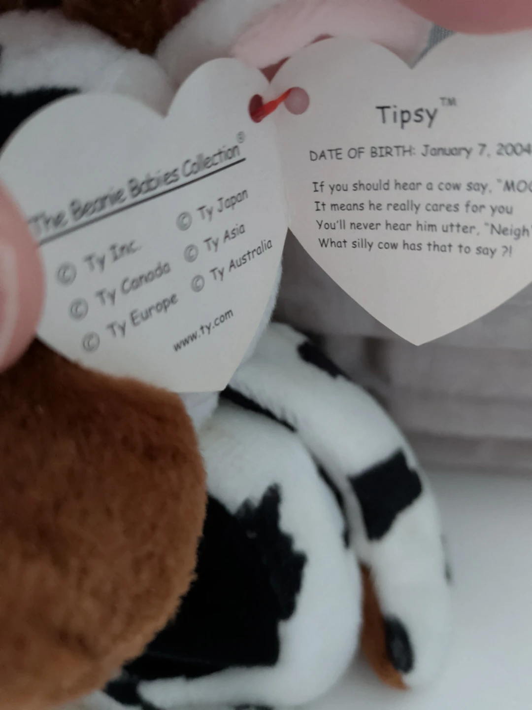 Ty Beanie Baby Tipsy the Cow - photo 2