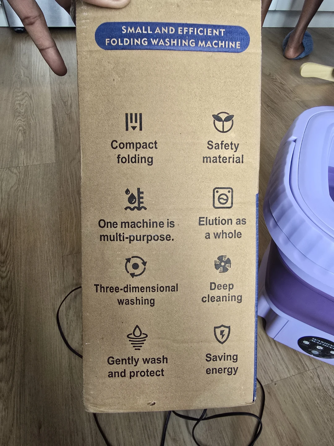 Compact Folding Washing Machine - Purple - photo 3
