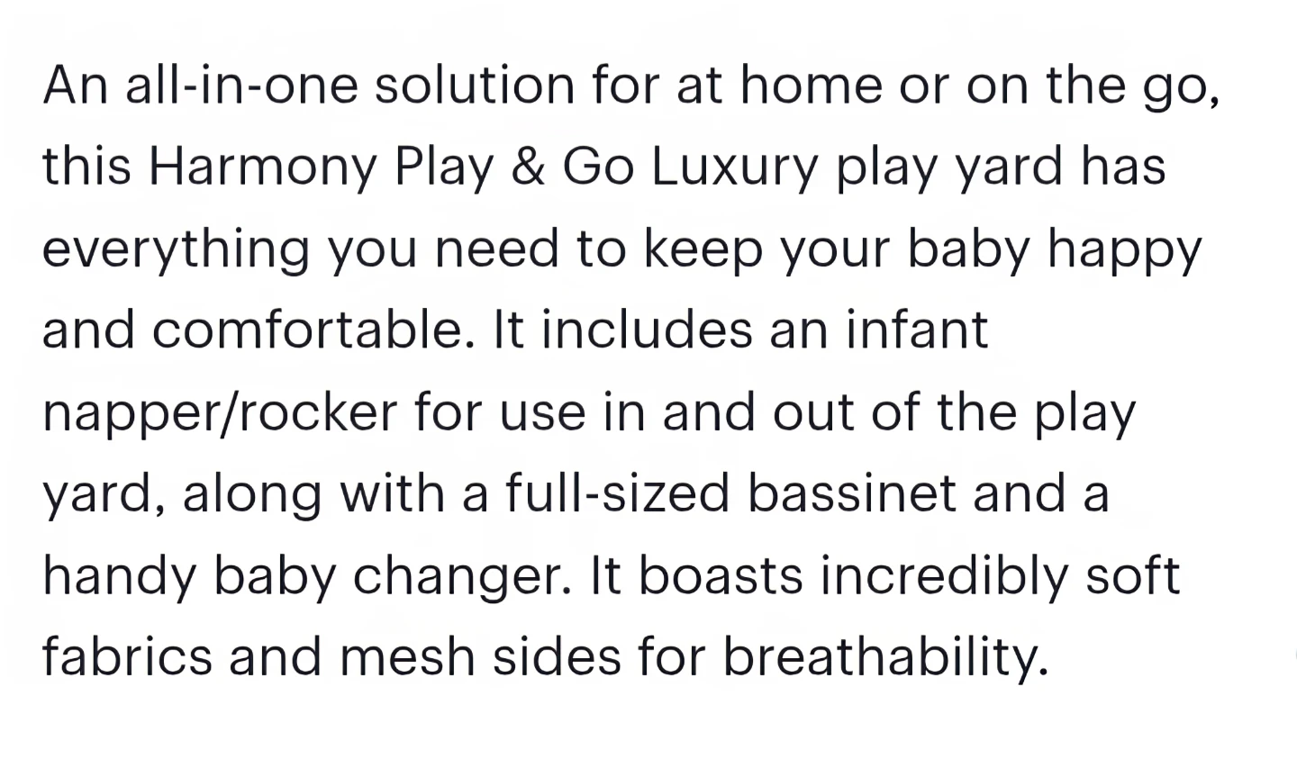 Harmony Play & Go Luxury Play Yard with Bassinet and Changer - photo 4