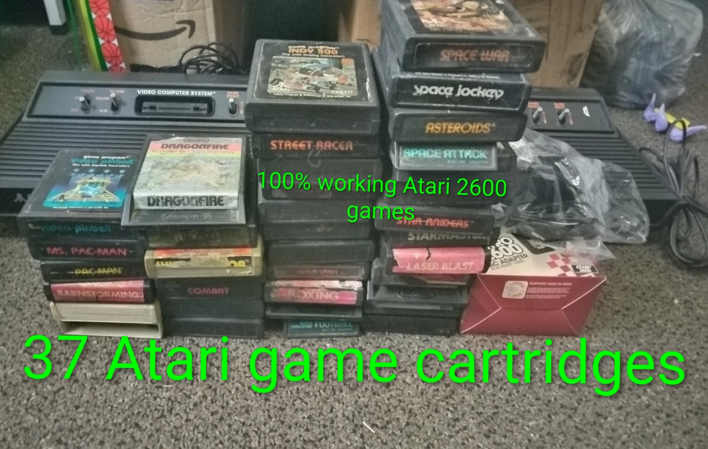 (2) Atari Video Computer Systems (Darth Vader) with 37 Games