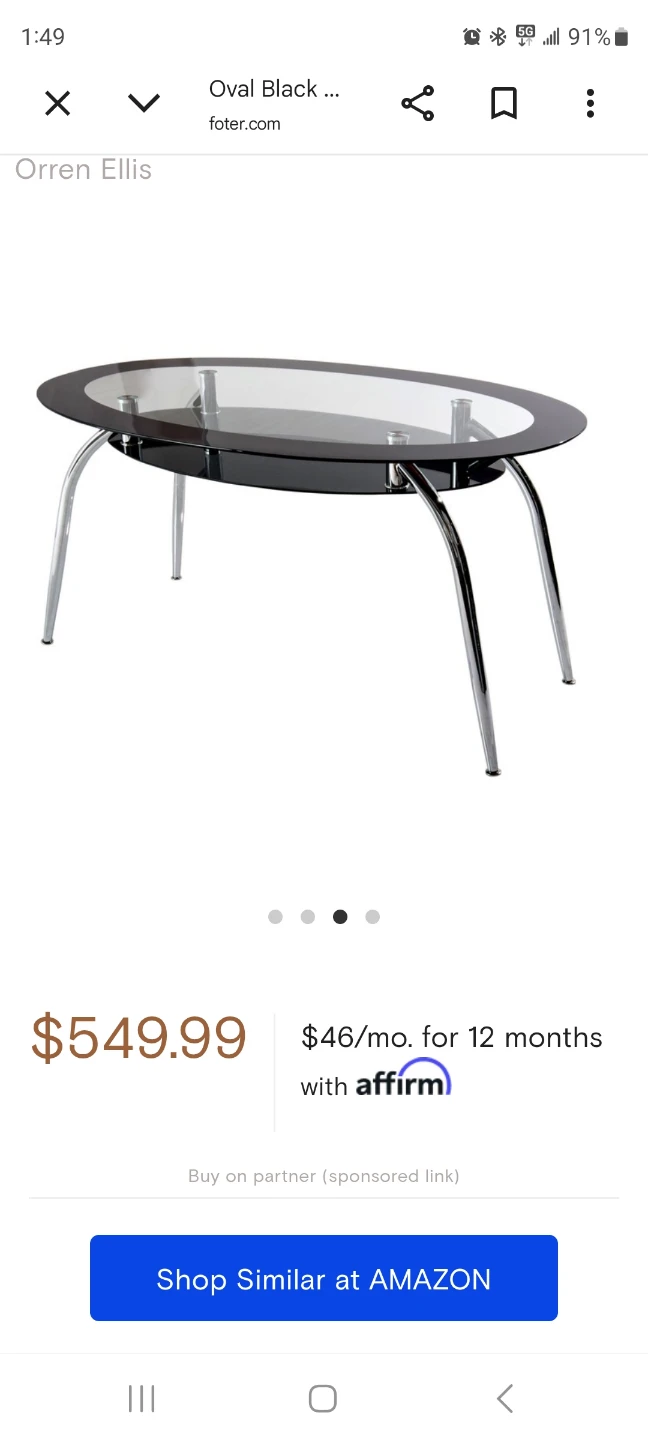 Orren Ellis Oval Glass Dining Table Set - photo 2