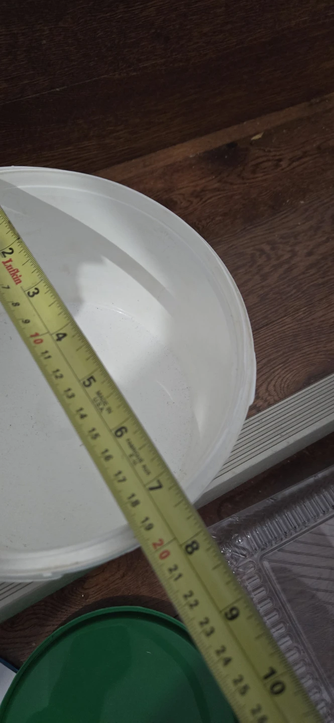 White Plastic Bucket with Green Lid - photo 5