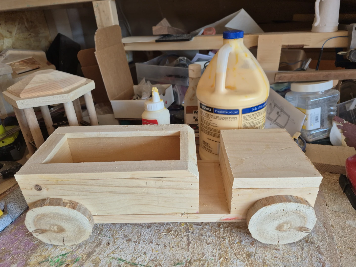 Wooden Toy Truck Planter