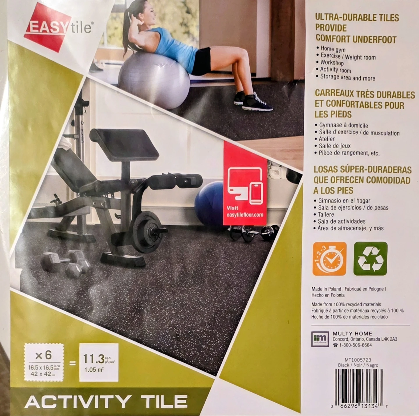 EASYTILE INTERLOCKING EXERCISE MATS