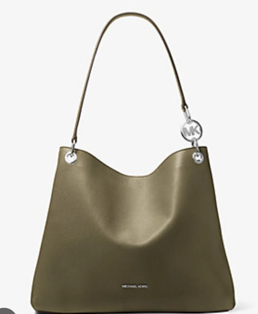 Michael Kors Pebble Leather Shoulder Bag - Olive