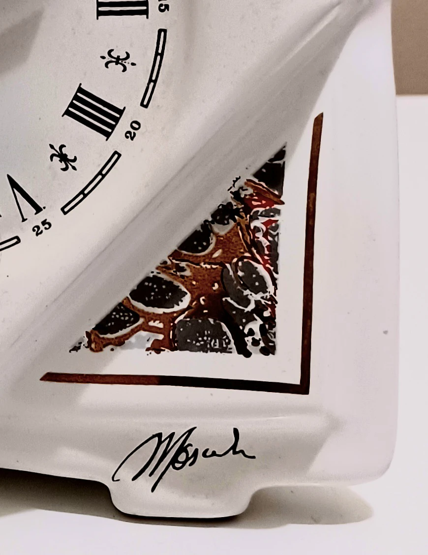 MCM Signed Moses Ceramic Clock - photo 5