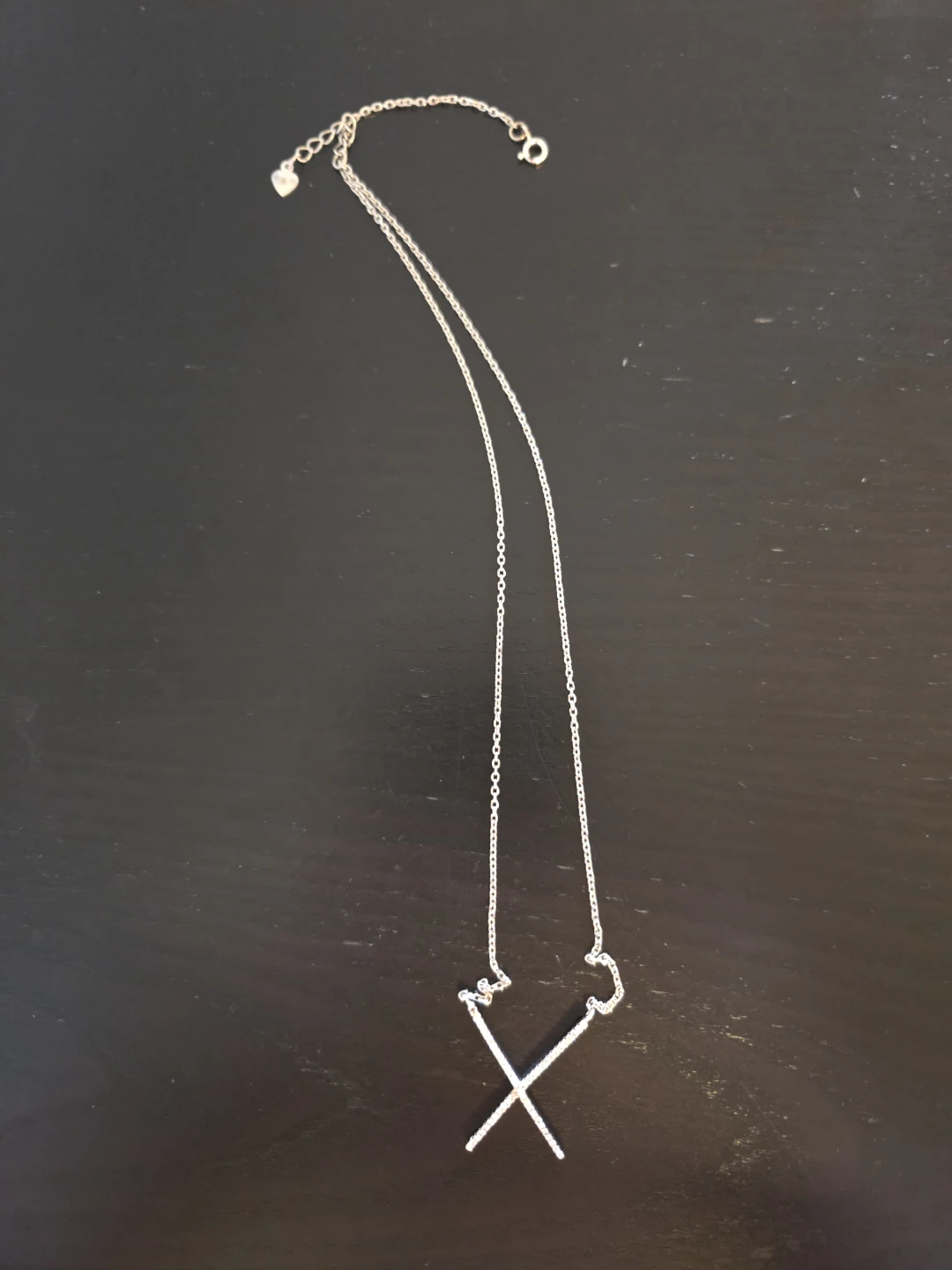 Silver X Necklace