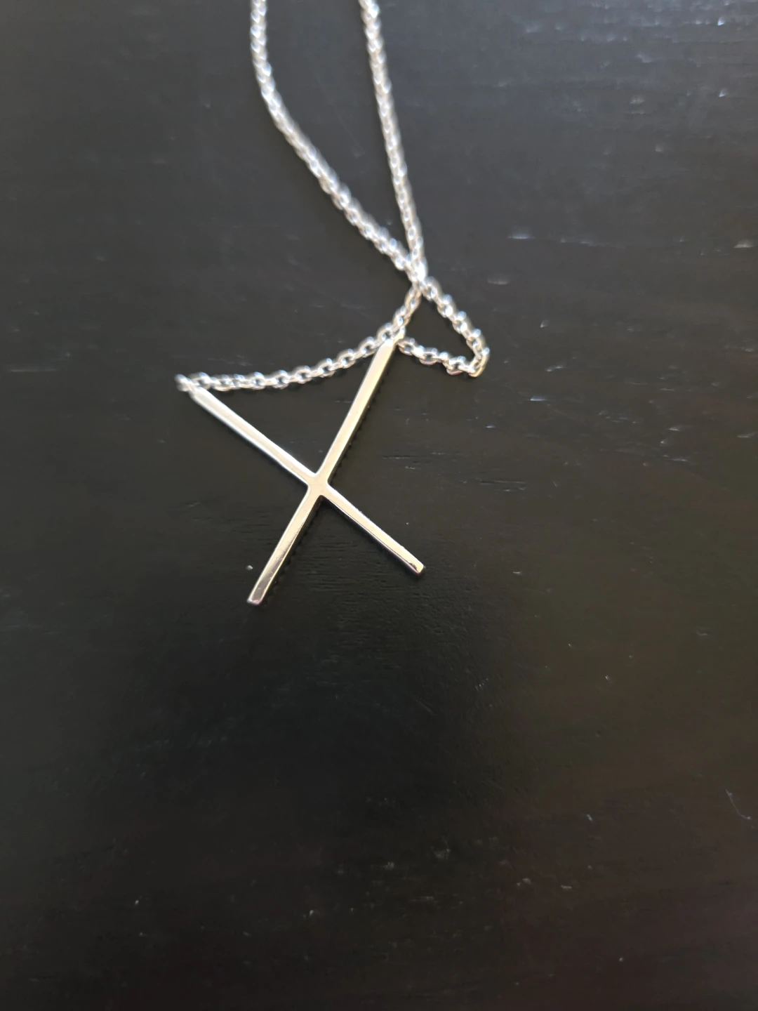Silver X Necklace - photo 3