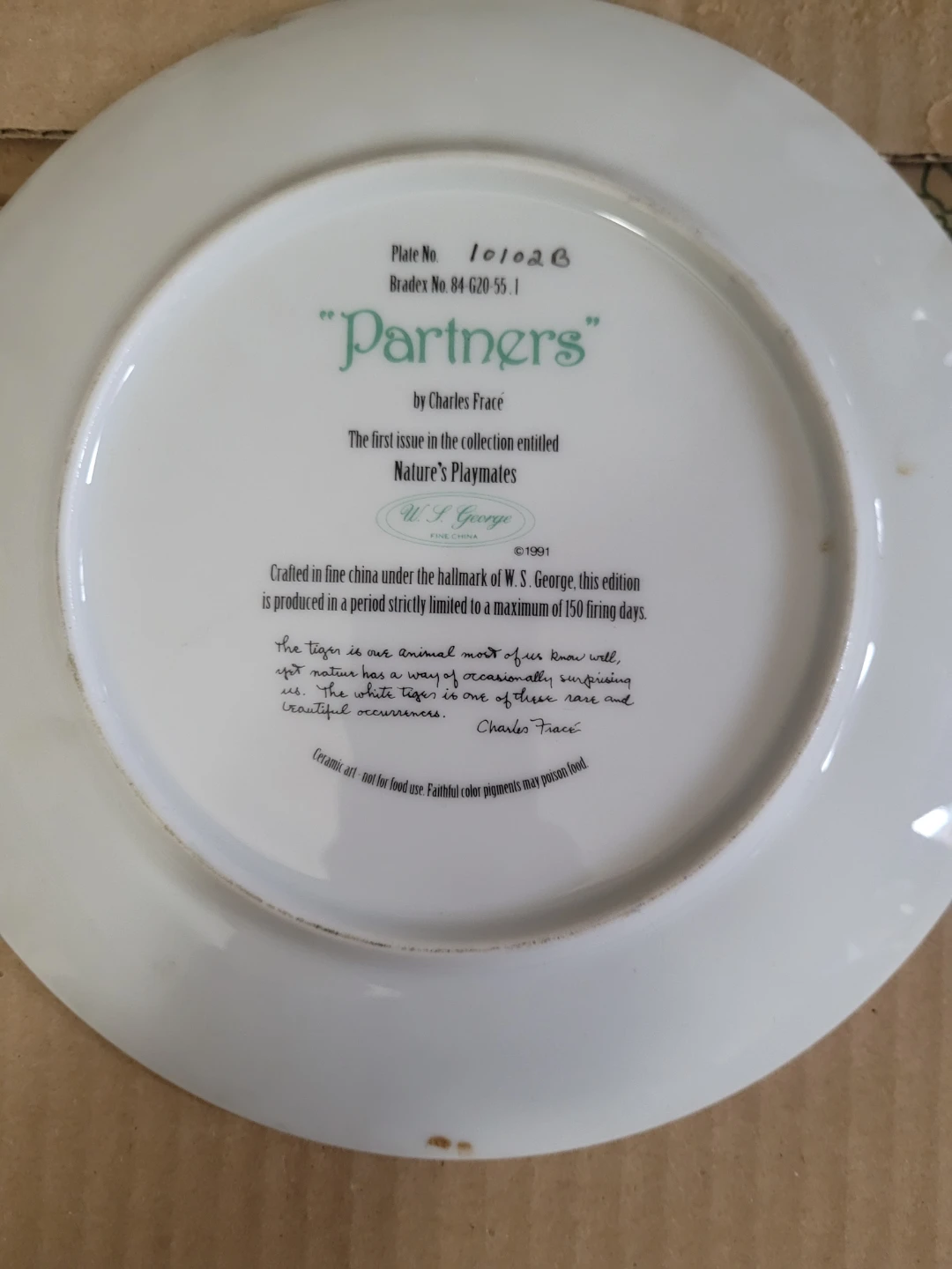 Partners Decorative Plate by Charles Fracé - 1991 - photo 2