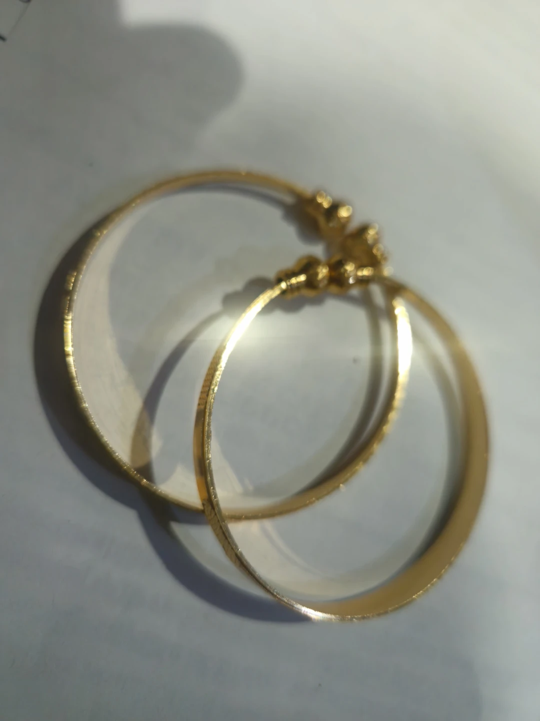 Gold Tone Bangle mid open bracelet - photo 2