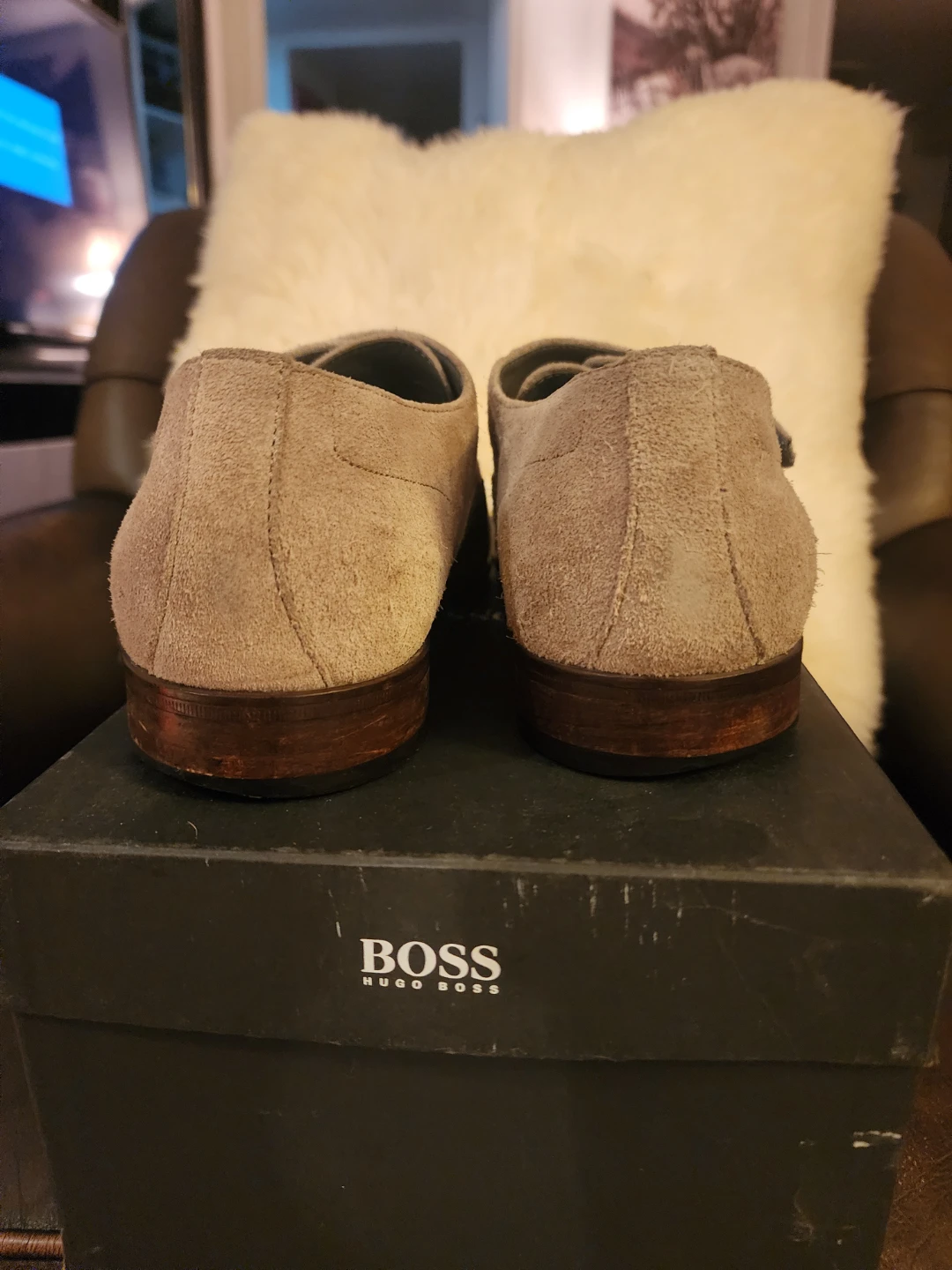 BOSS Suede Double Monk Strap Shoes - photo 3