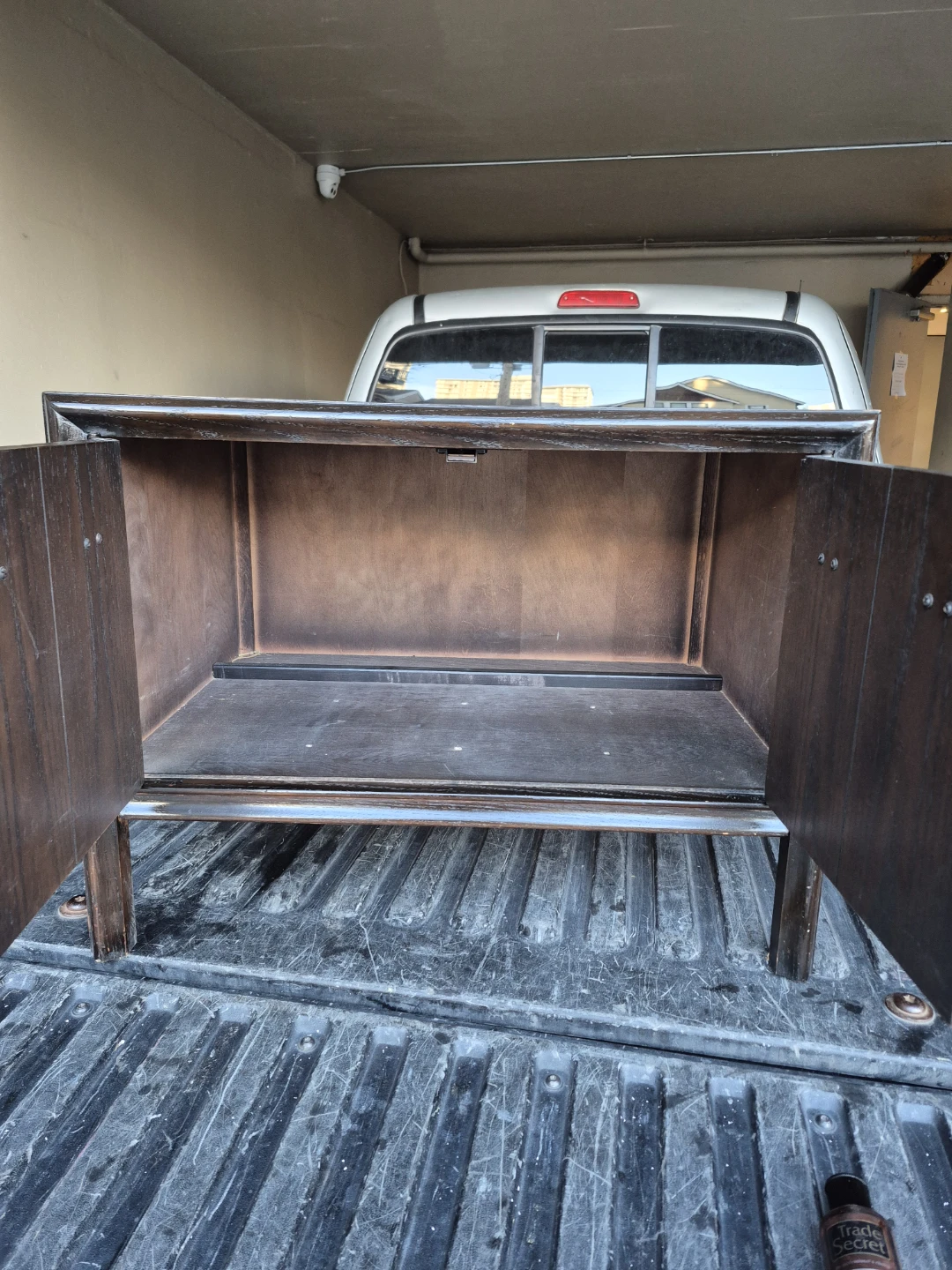 Vintage Solid Wood 2 Door Storage Cabinet with Brass Pulls - photo 5