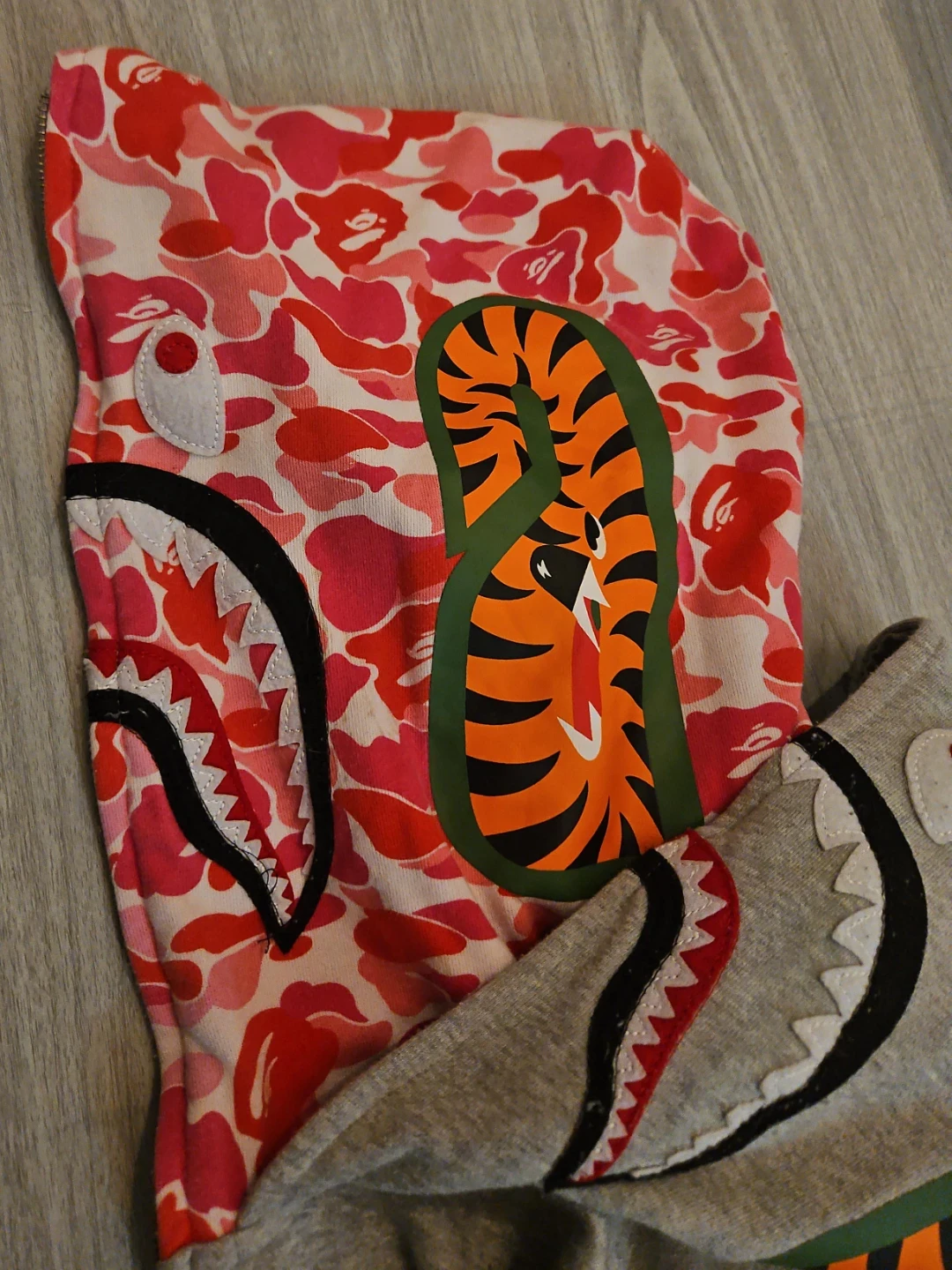BAPE Full Zip Hoodie Shark Grey and pink camo - photo 4