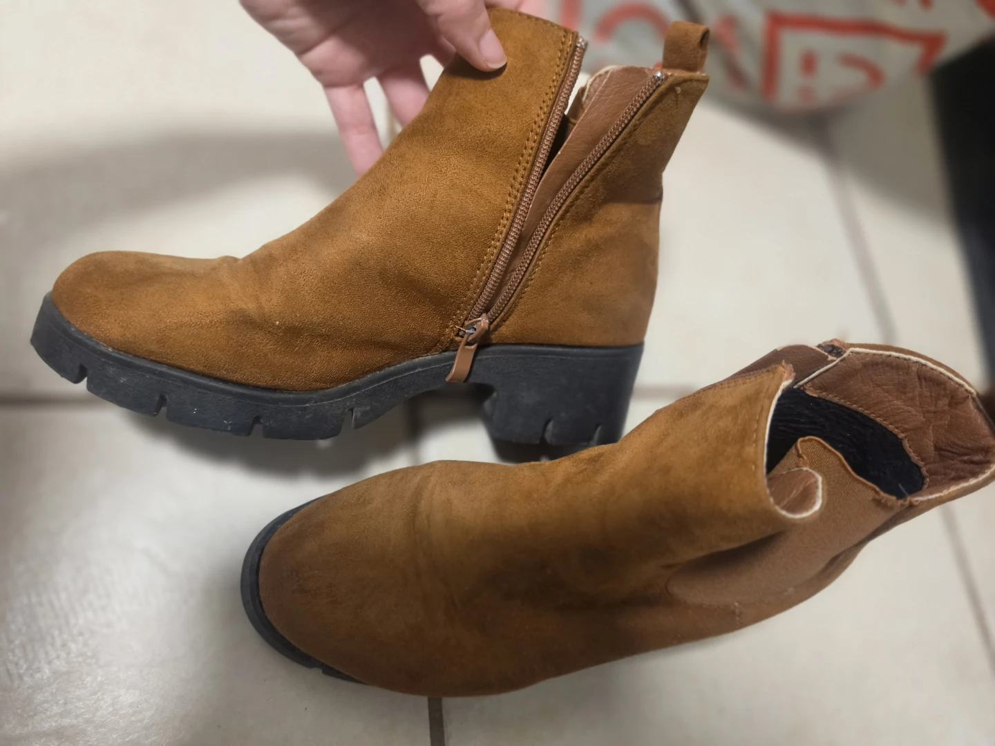 Women's Suede Chelsea Boots - Size EU 38 - photo 3