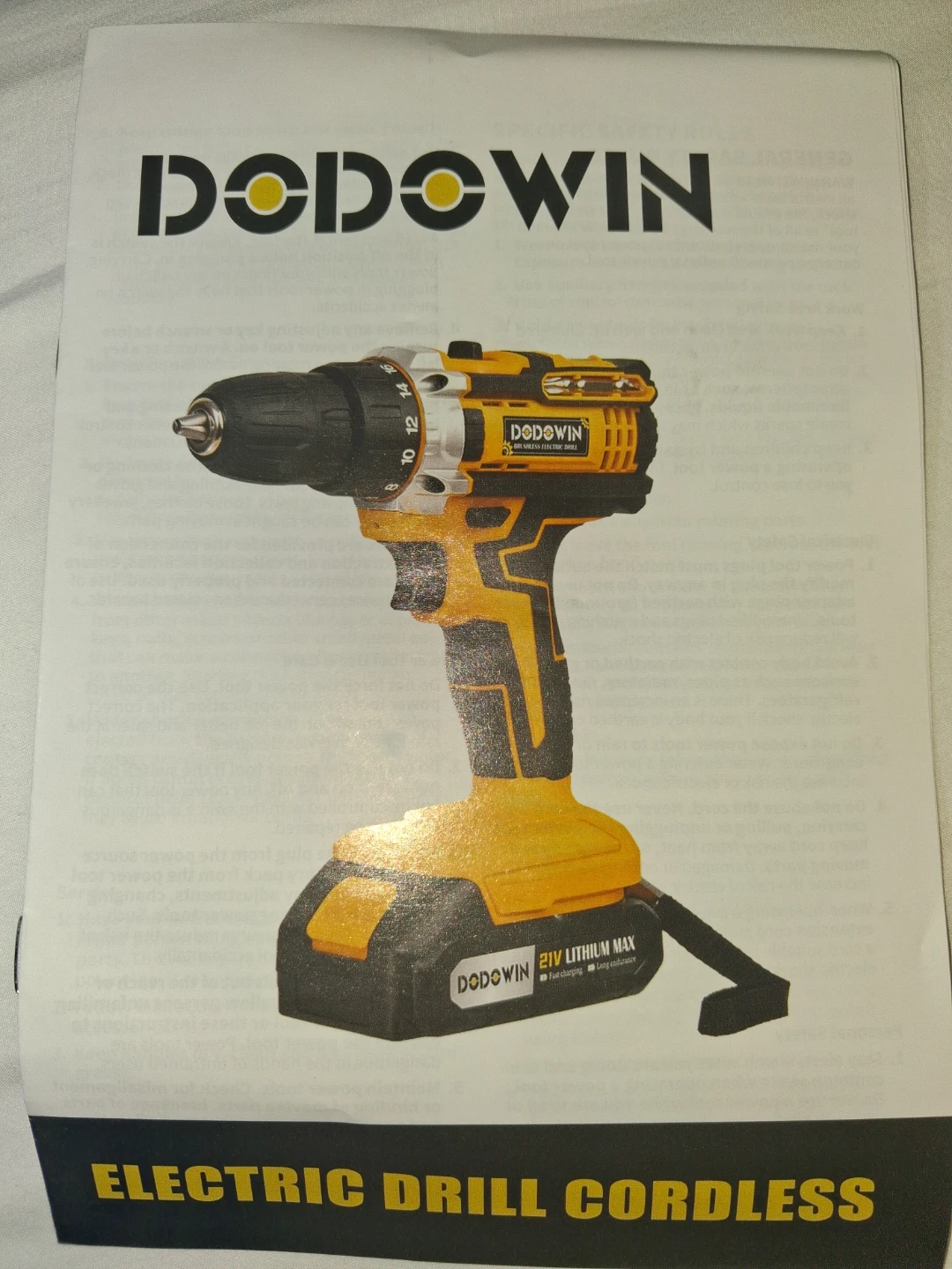 Electric Drill Cordless with battery V21 with the charger - photo 3