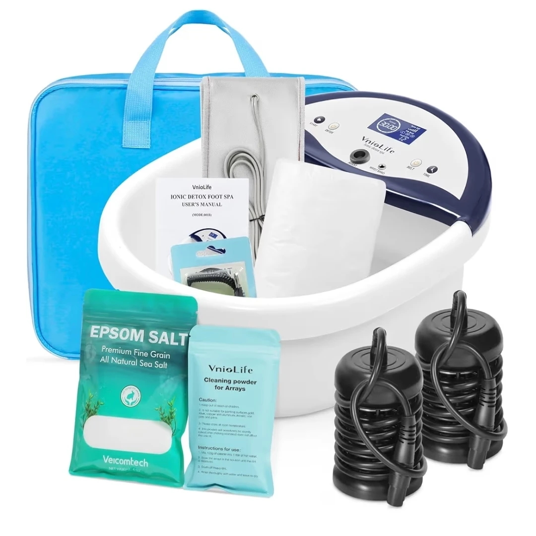 Ionic Foot Detox Bath Machine Spa Kit w/ LCD Display