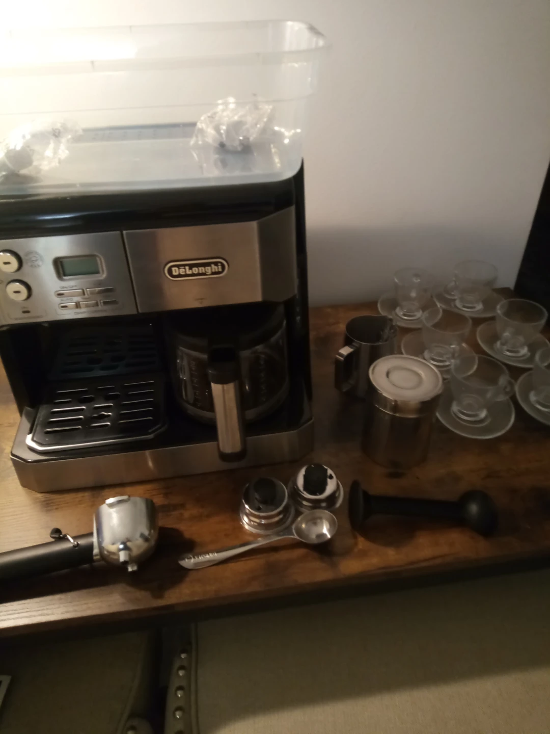 DeLonghi Coffee Maker with Espresso Accessories