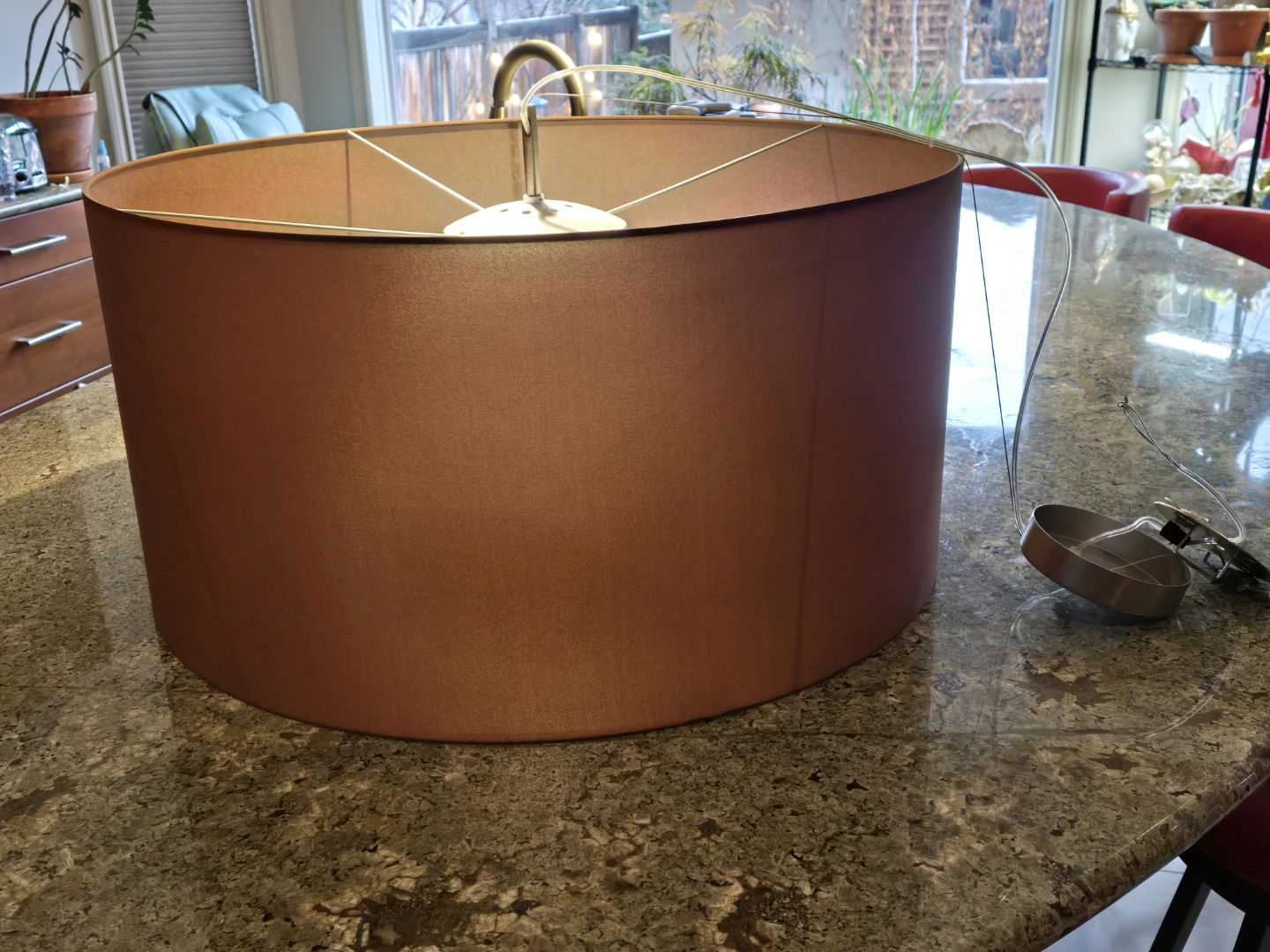 Large Drum Pendant Ceiling Light Fixture - photo 4