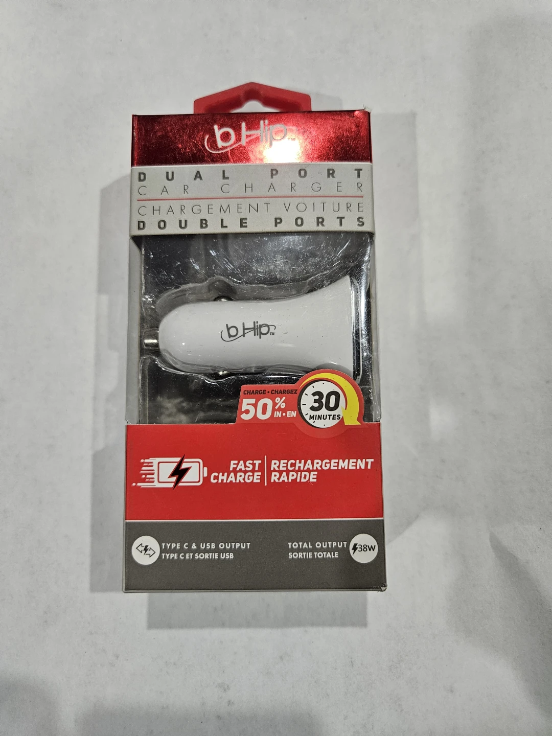 bHip Dual Port Car Charger - USB-C & USB-A - photo 3