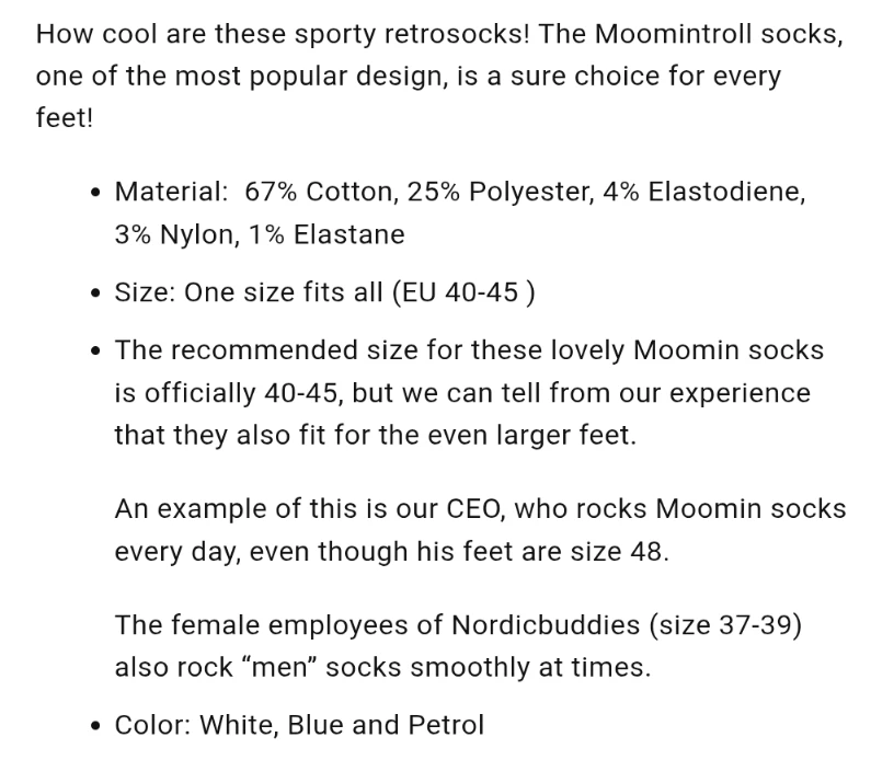 Retro striped men's crew socks Nordic Buddies Moomintroll Socks - photo 5