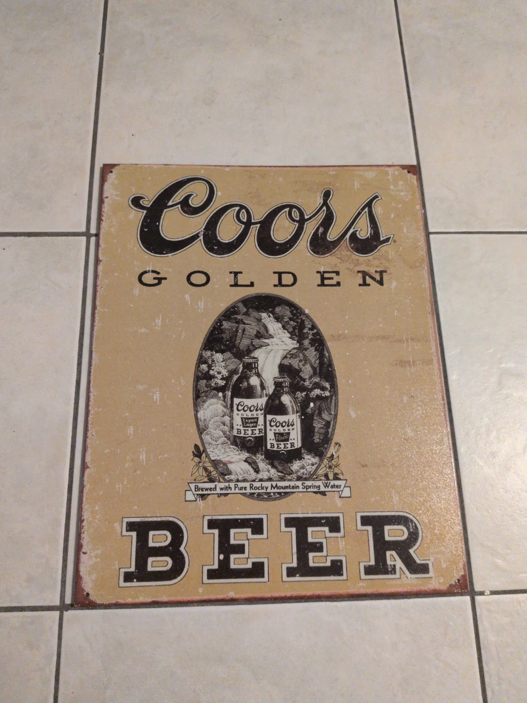 Coors Golden Beer Tin Sign