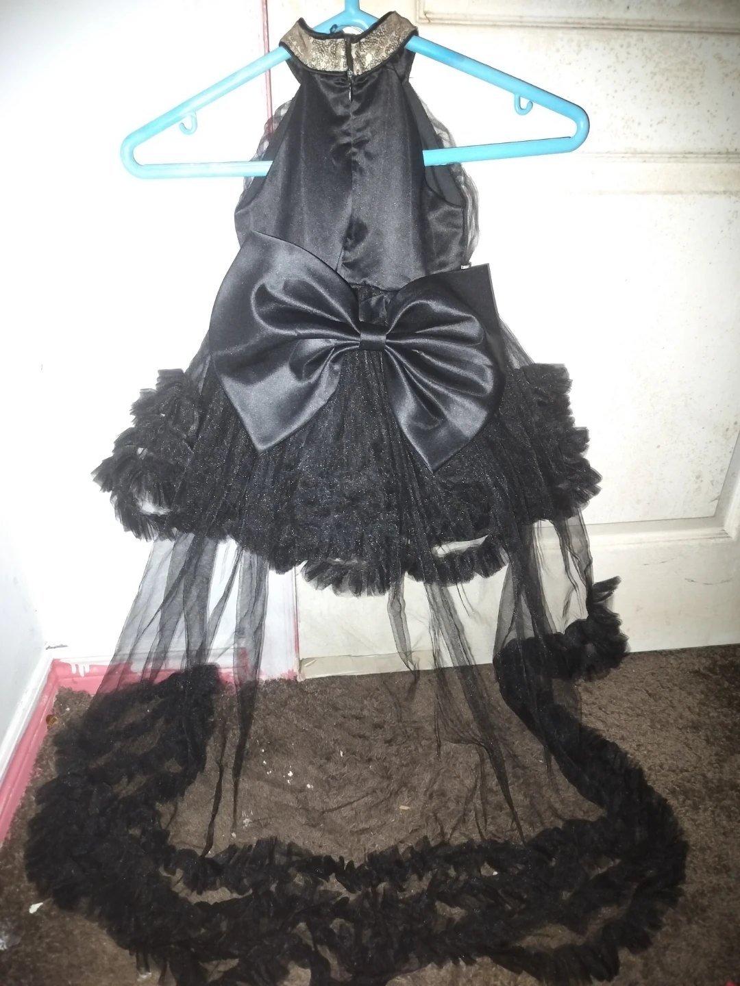 Black Tulle Dress with Bow - photo 3