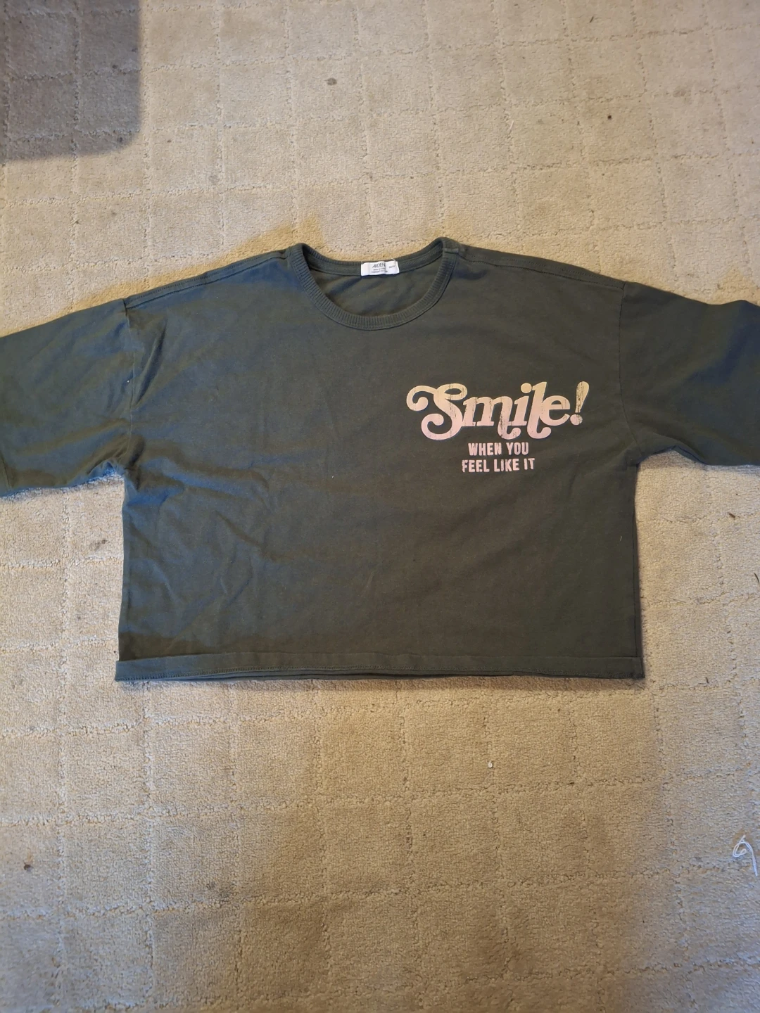 Ardene Green Cropped T-Shirt XS/TP