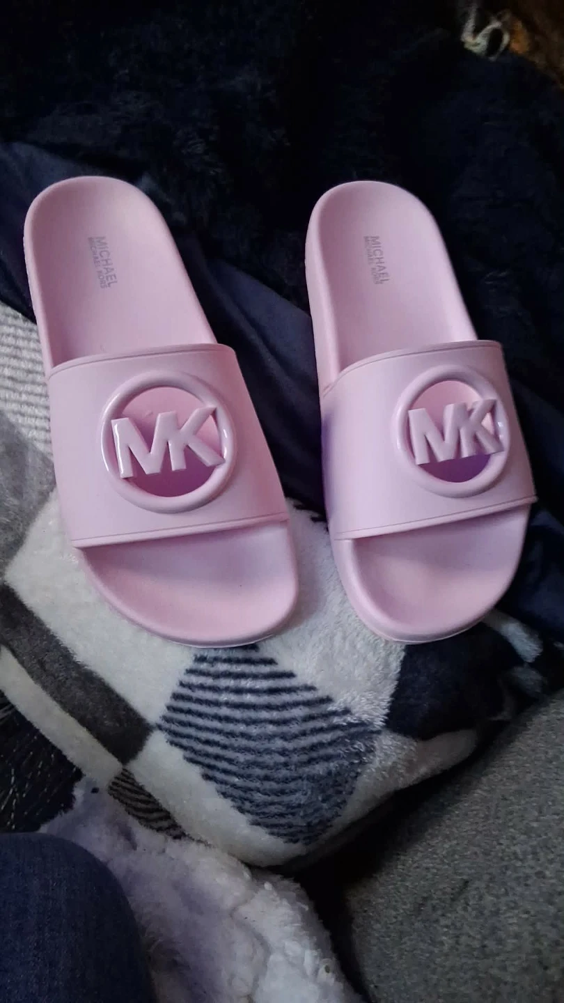 Michael Kors Pink MK Slides