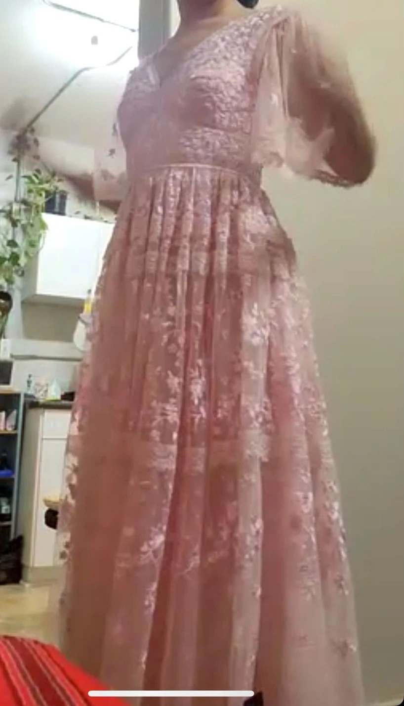 Needle & Thread Pink Lace Maxi Dress - UK 6/US 2 - photo 2