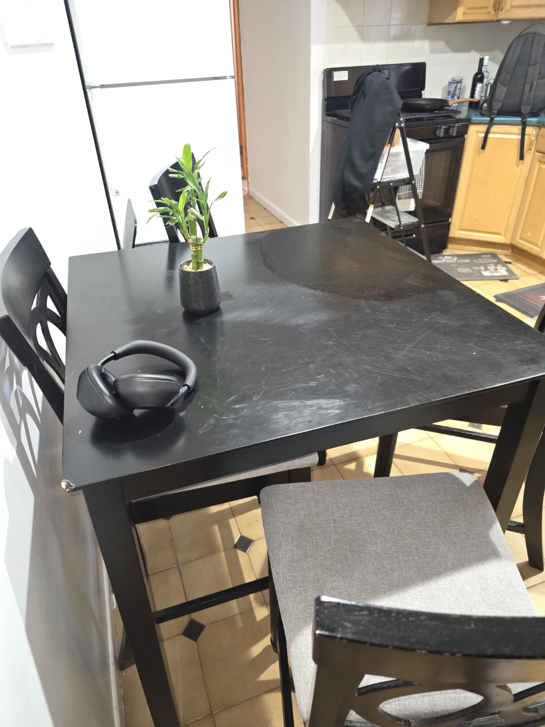 Black Counter Height Table and Chairs Set - photo 4