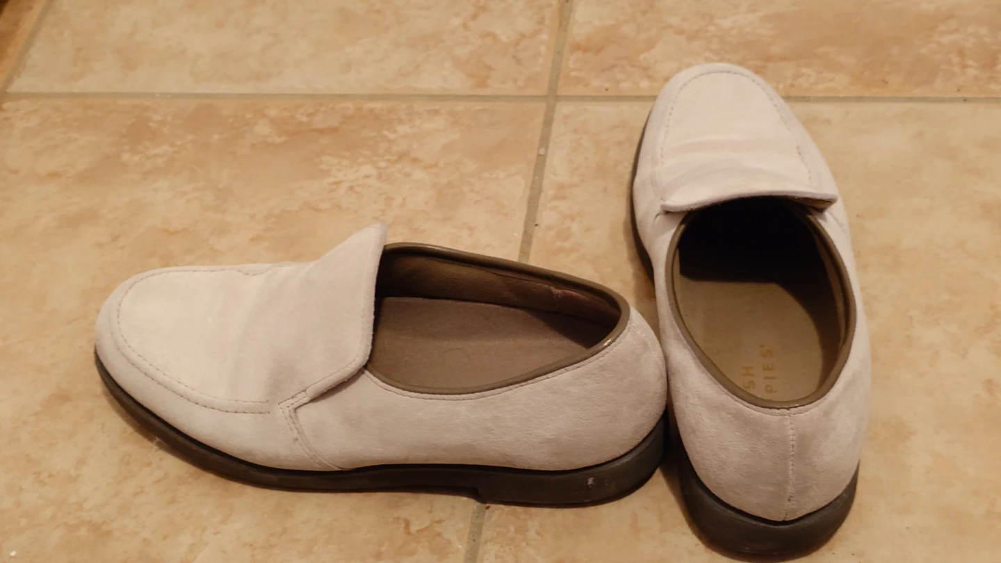 Hush Puppies Light Beige Suede Loafer Shoes - photo 2
