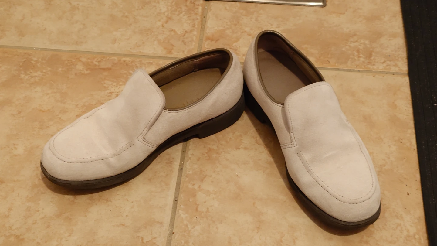 Hush Puppies Light Beige Suede Loafer Shoes