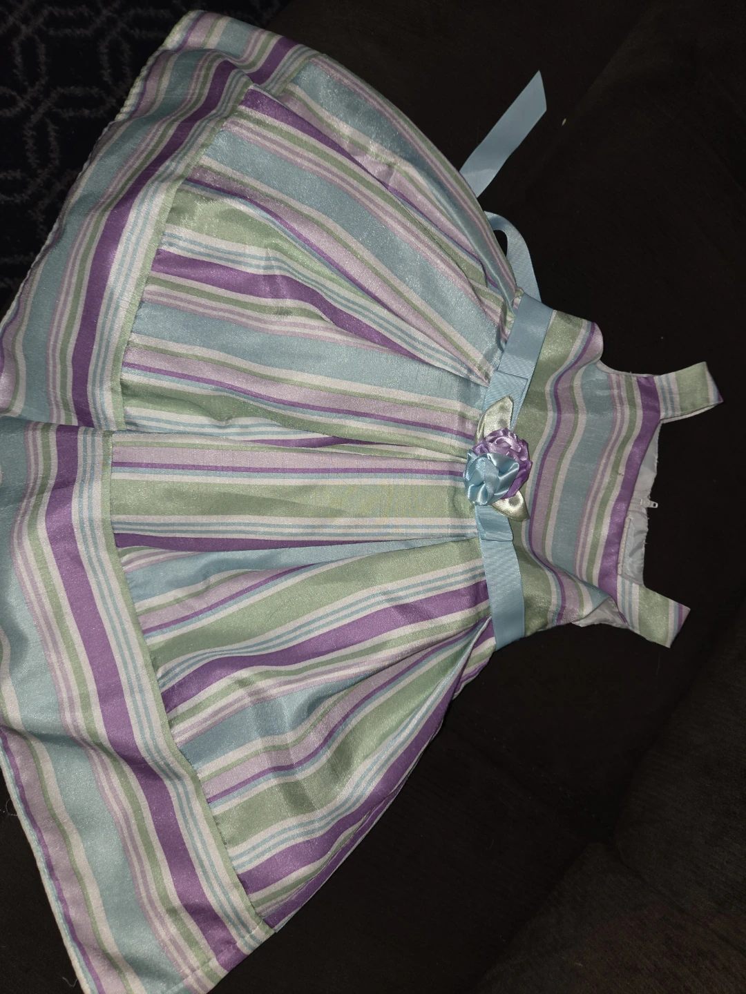 Girls Striped Easter Party Dress - photo 3