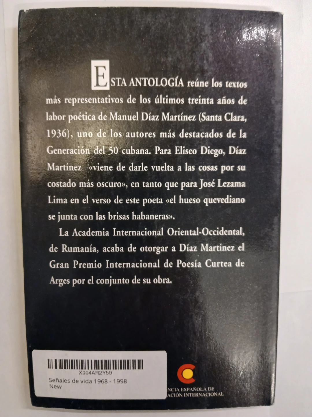 Señales de vida (1968-1998) by Manuel Díaz Martínez - photo 2