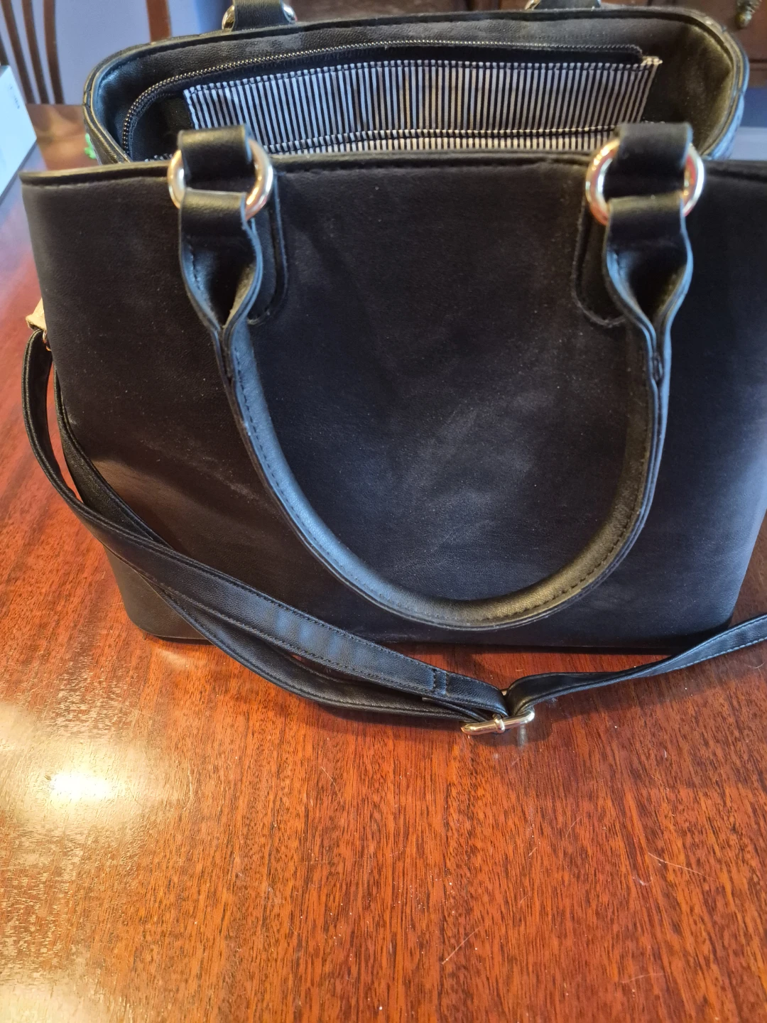 Quilted Black Handbag with Tassels - photo 2