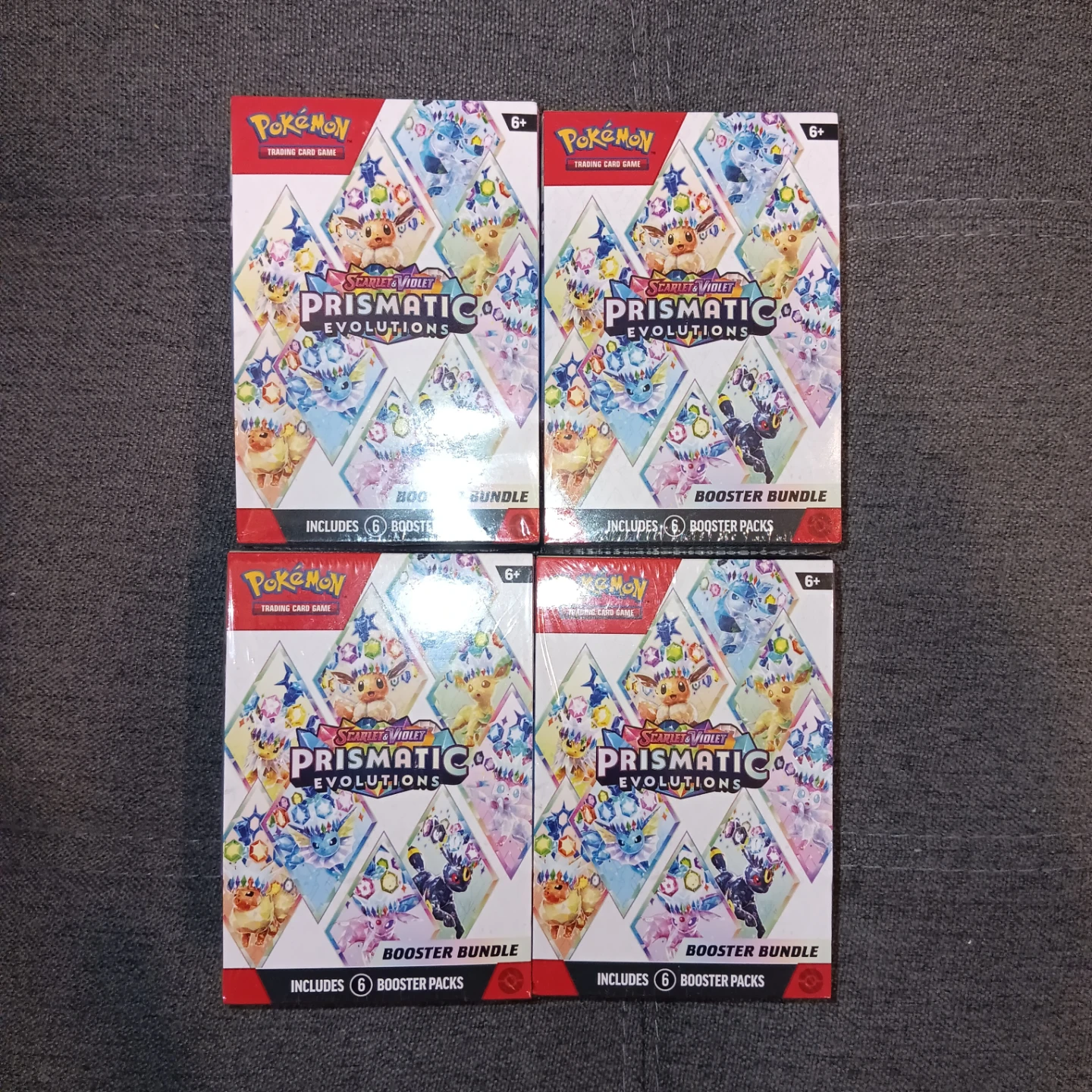 4 Pokemon TCG Prismatic Evolutions Booster Bundle