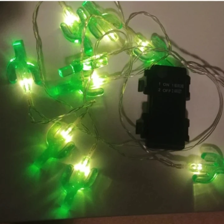 Green Cactus String Lights Battery Operated - photo 5