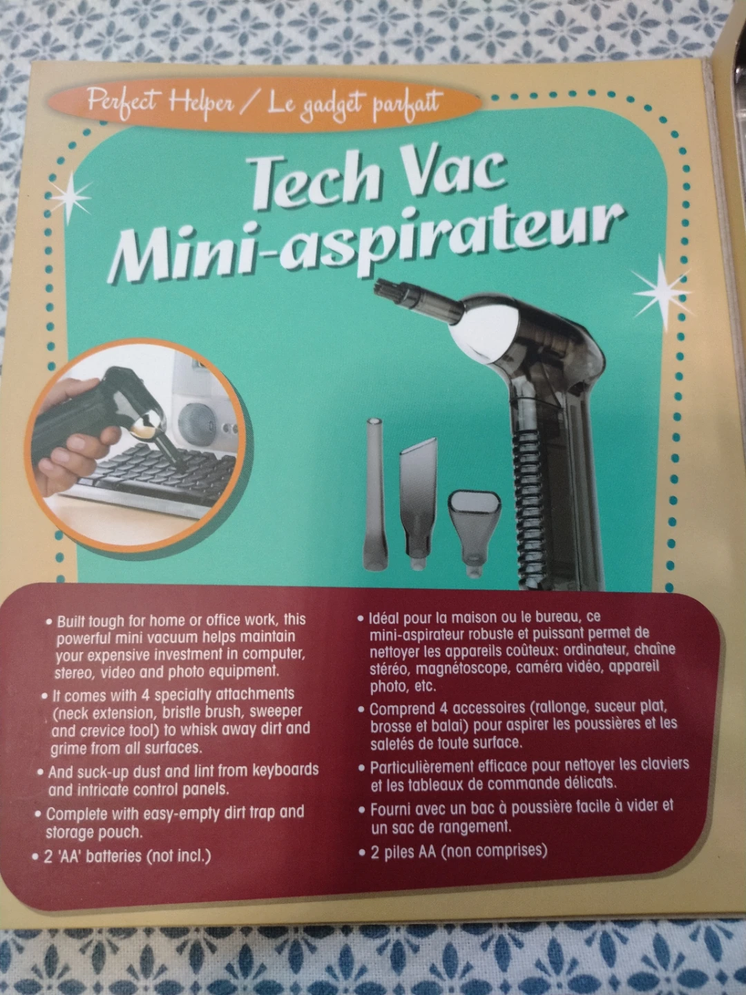 🧡 Tech Vac Mini Vacuum with 4 Attachments - photo 3