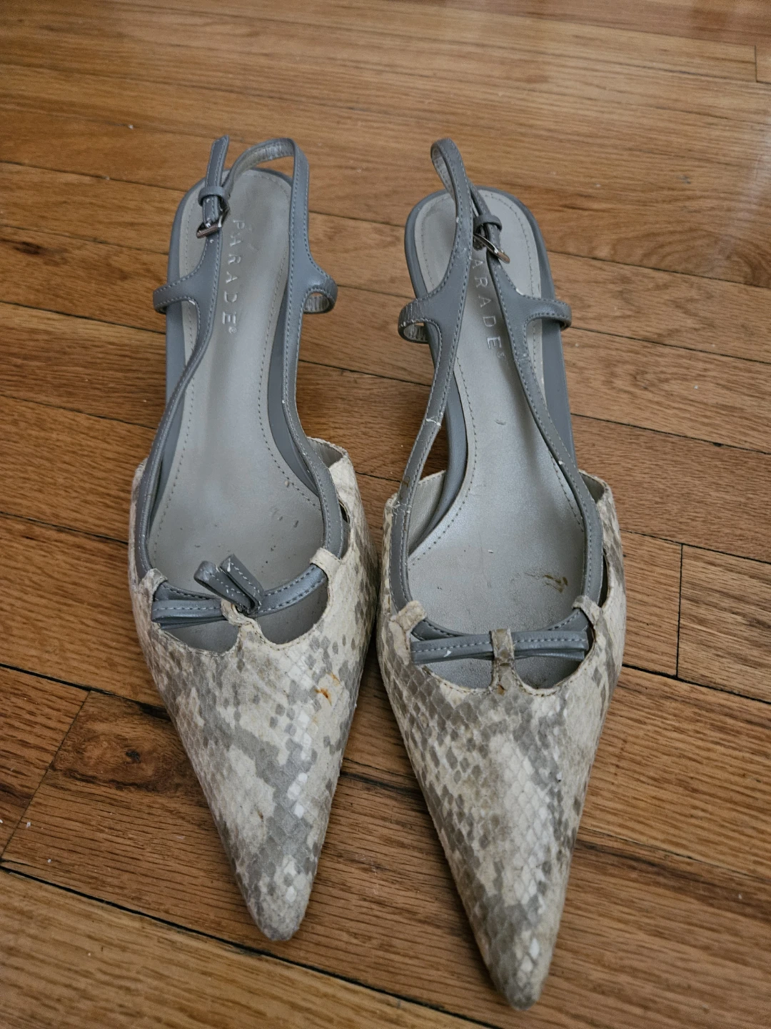 Parade Women's Snake Print Slingback Heels Size 9.5 - photo 2