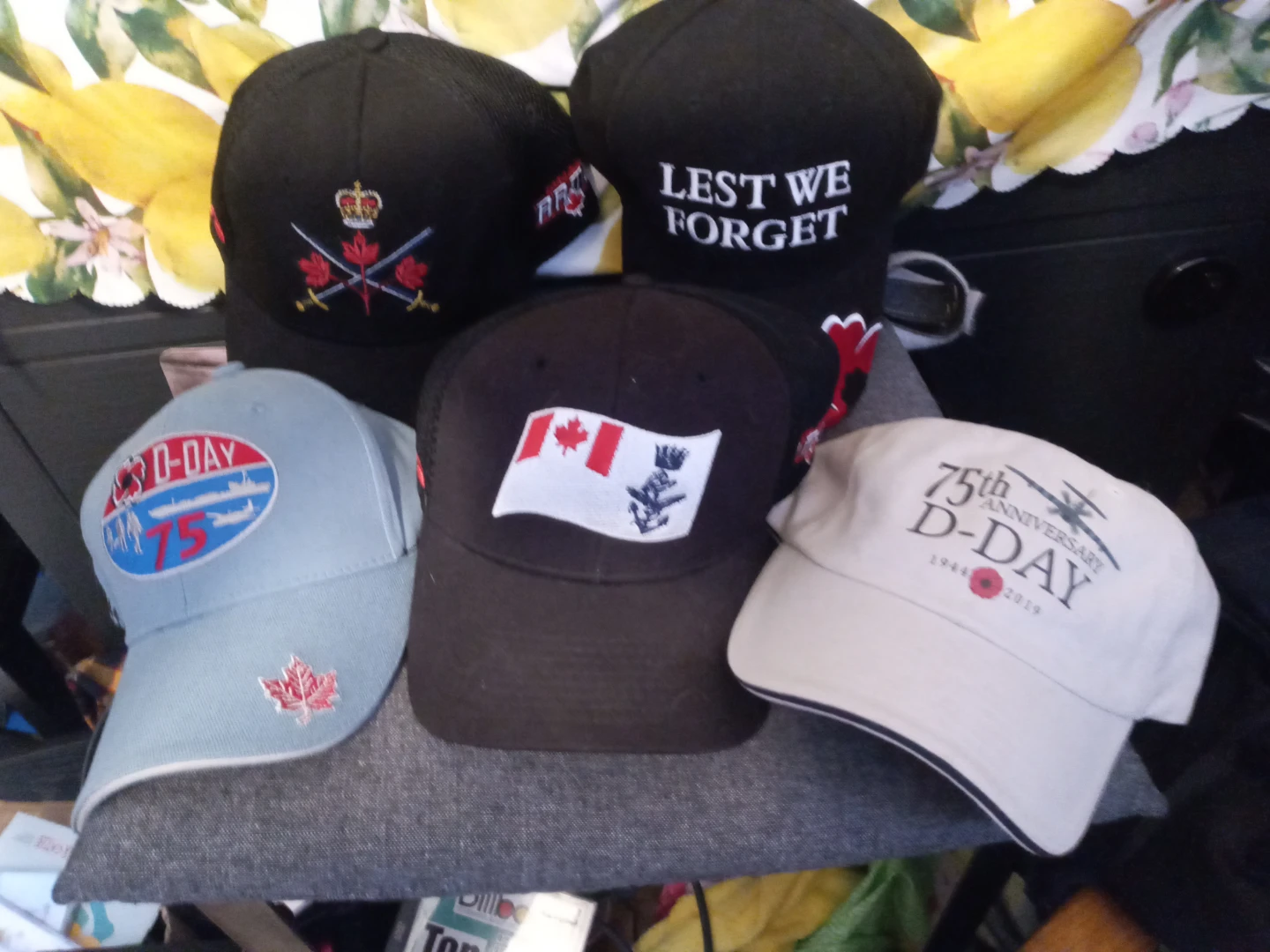 Collection of 5 Commemorative Baseball Caps