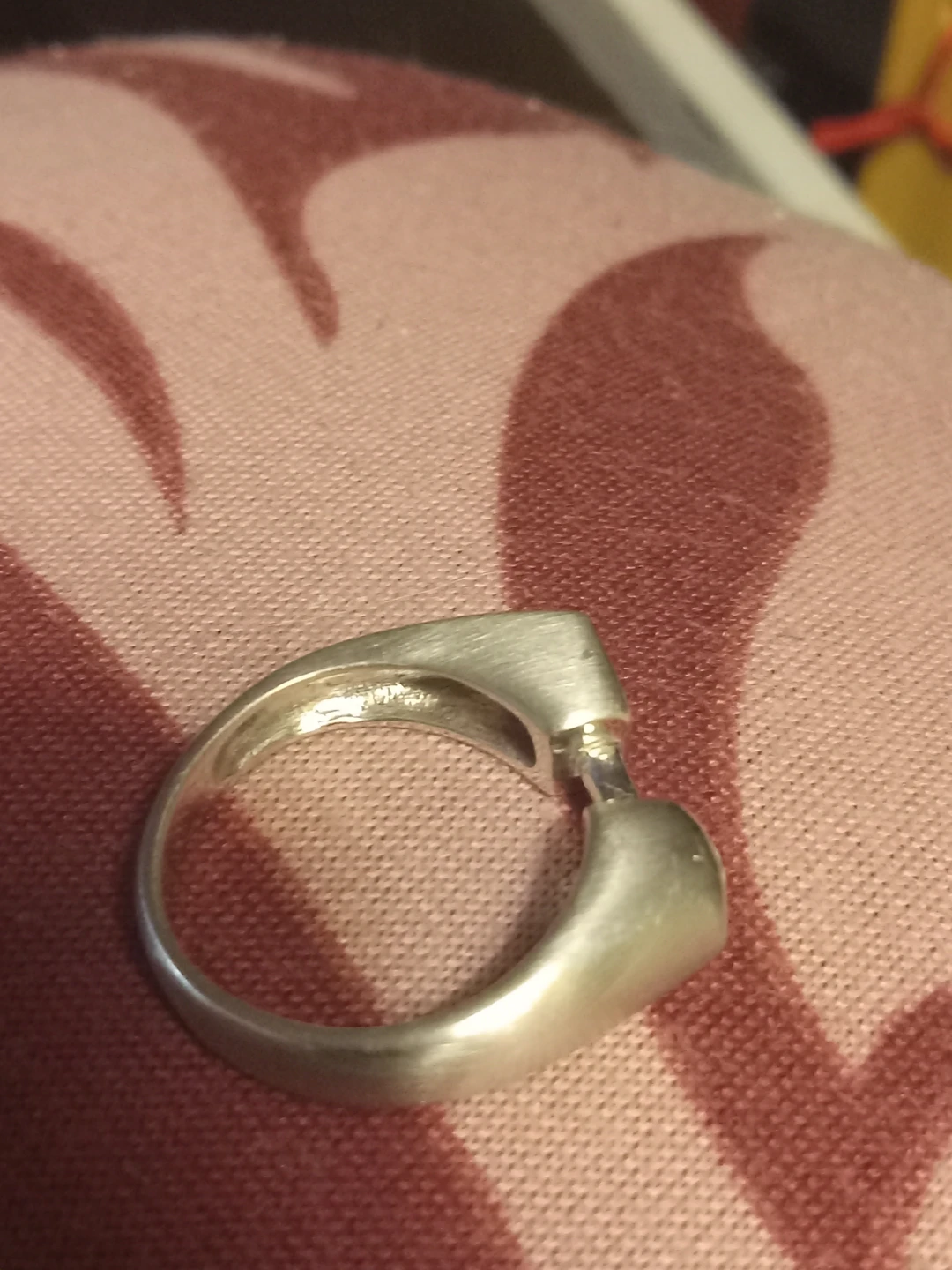 Silver Ring with Square and Round Gems - photo 2