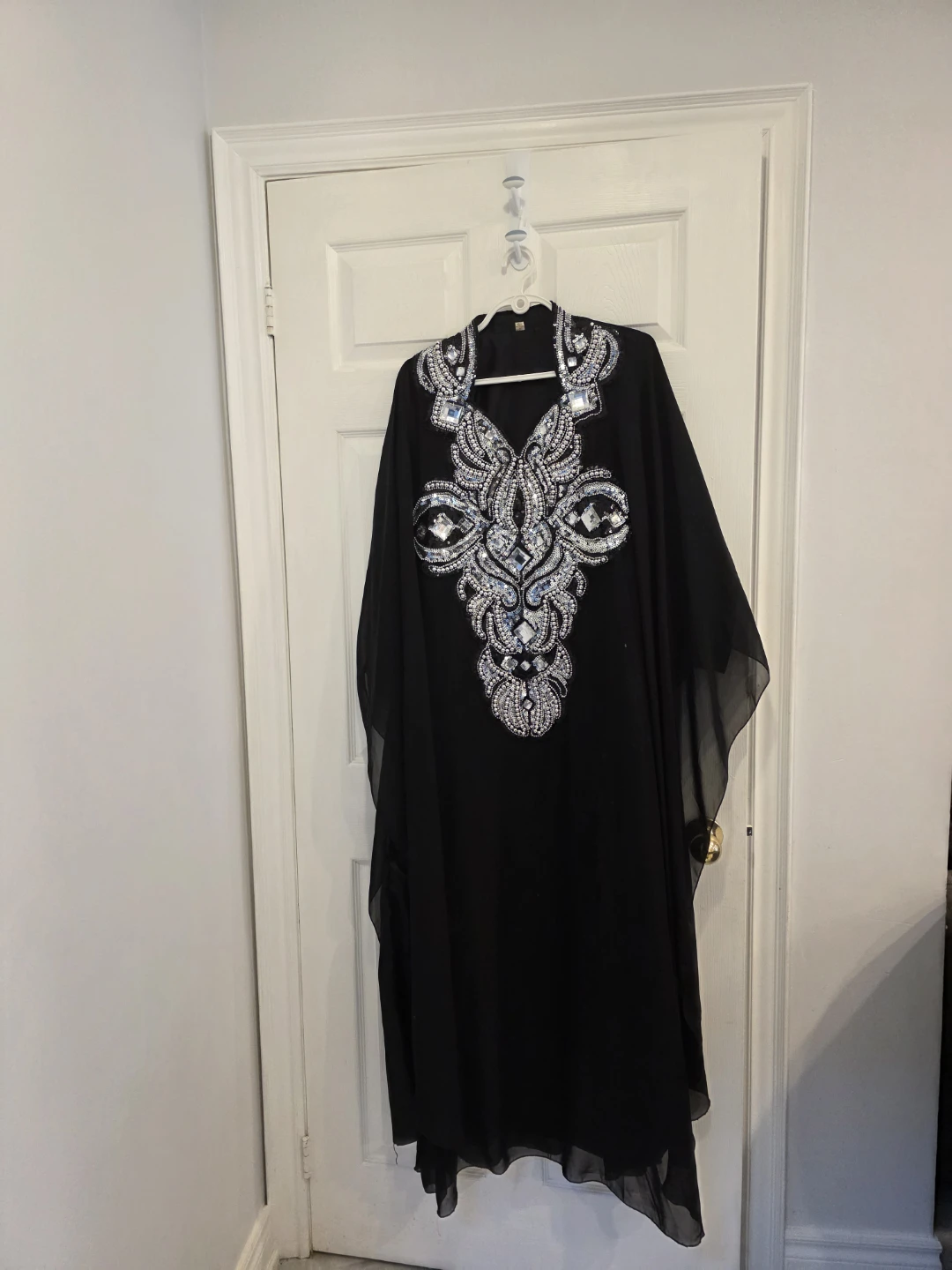 Elegant Black Kaftan Dress for Sale Embellished Kaftan - photo 2