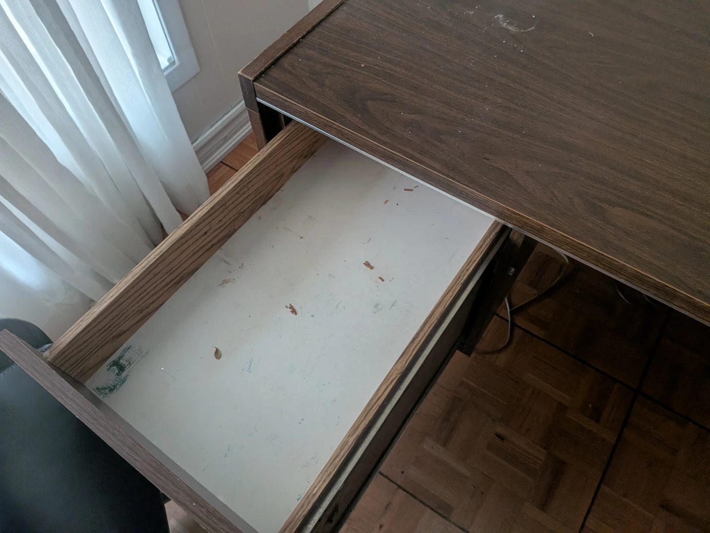 Brown Desk with File Drawer - photo 2