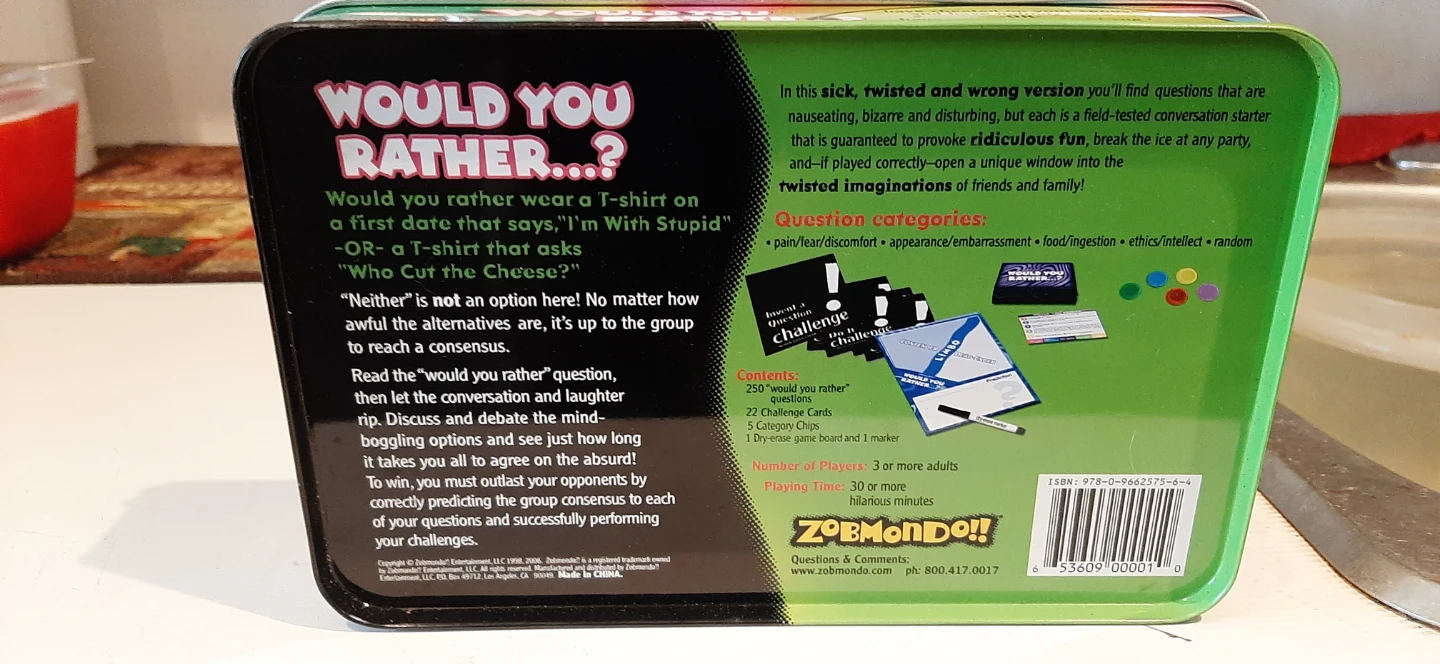 Zobmondo! Would You Rather...? Game - photo 2