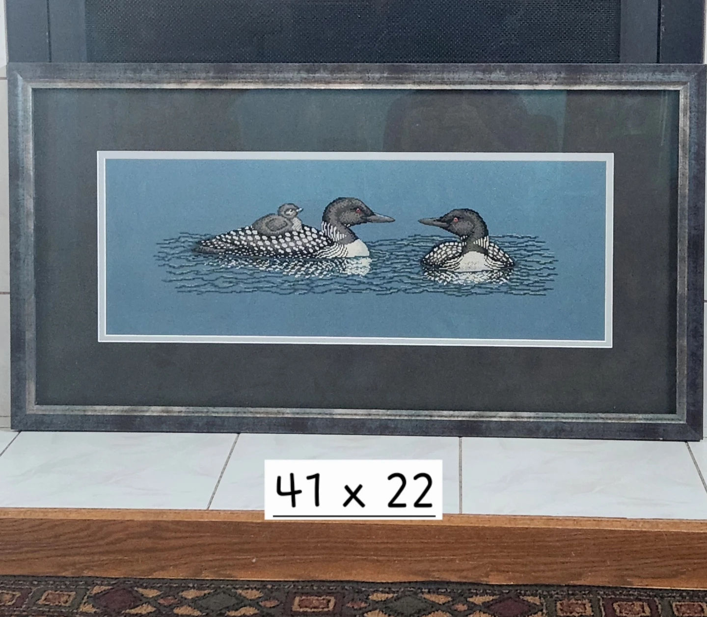 Loon needlepoint