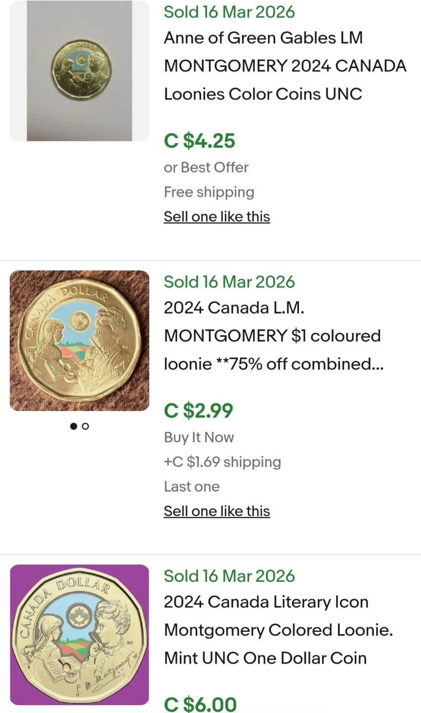 2024 Canada L.M. Montgomery Loonie One Dollar Coin MINT - photo 3