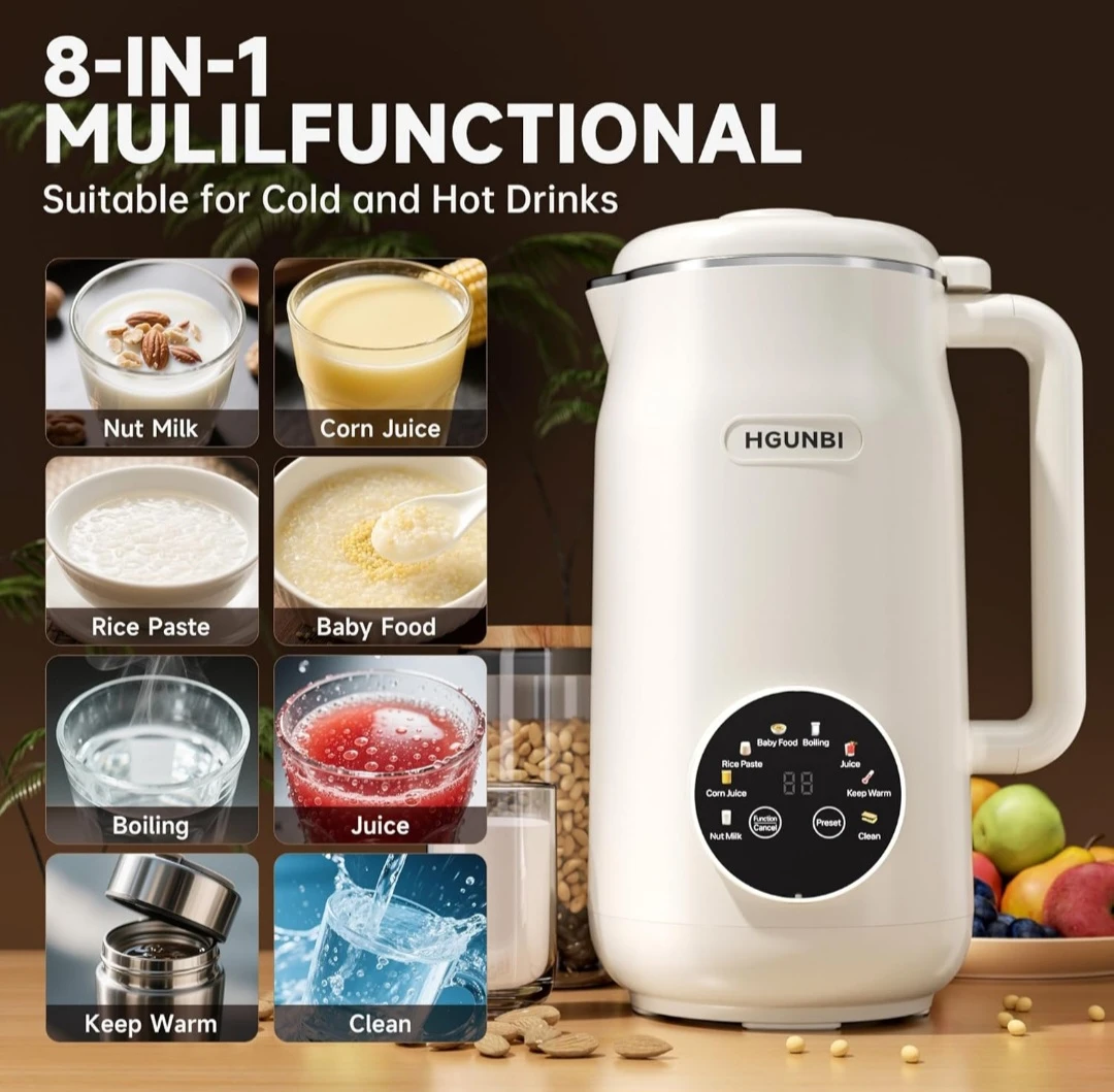 HGUNBI 8-in-1 Multifunctional Nut Milk Maker - photo 2