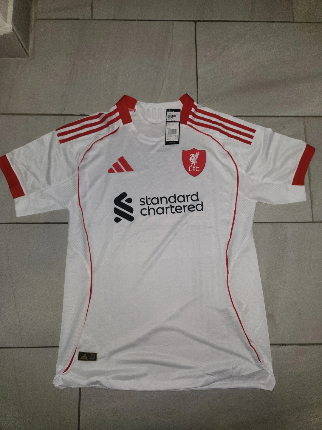 Liverpool FC Adidas Jersey XL White Red
