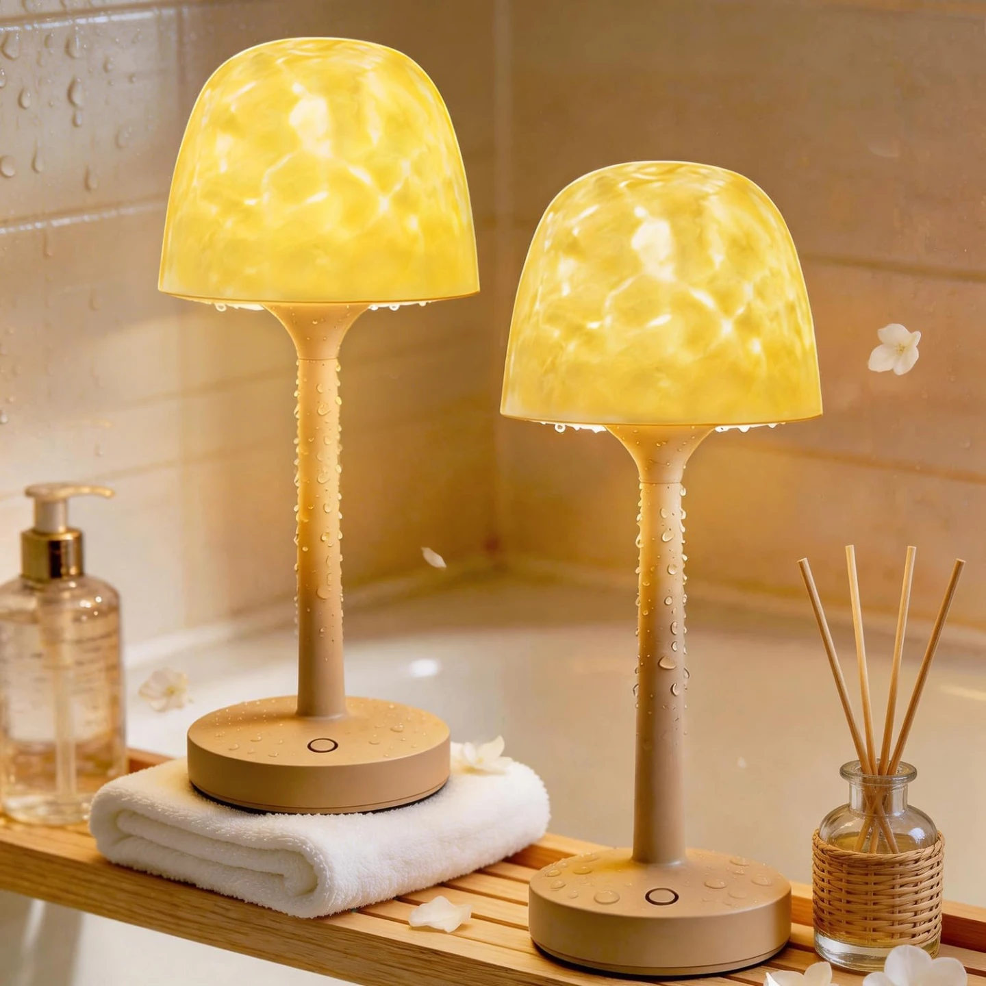 Rechargeable Shower Lamps Spa Lights 2 Pack
